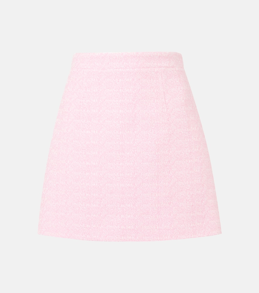 Cotton-blend tweed miniskirt