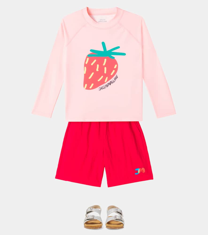 Strawberry latte rashguard top