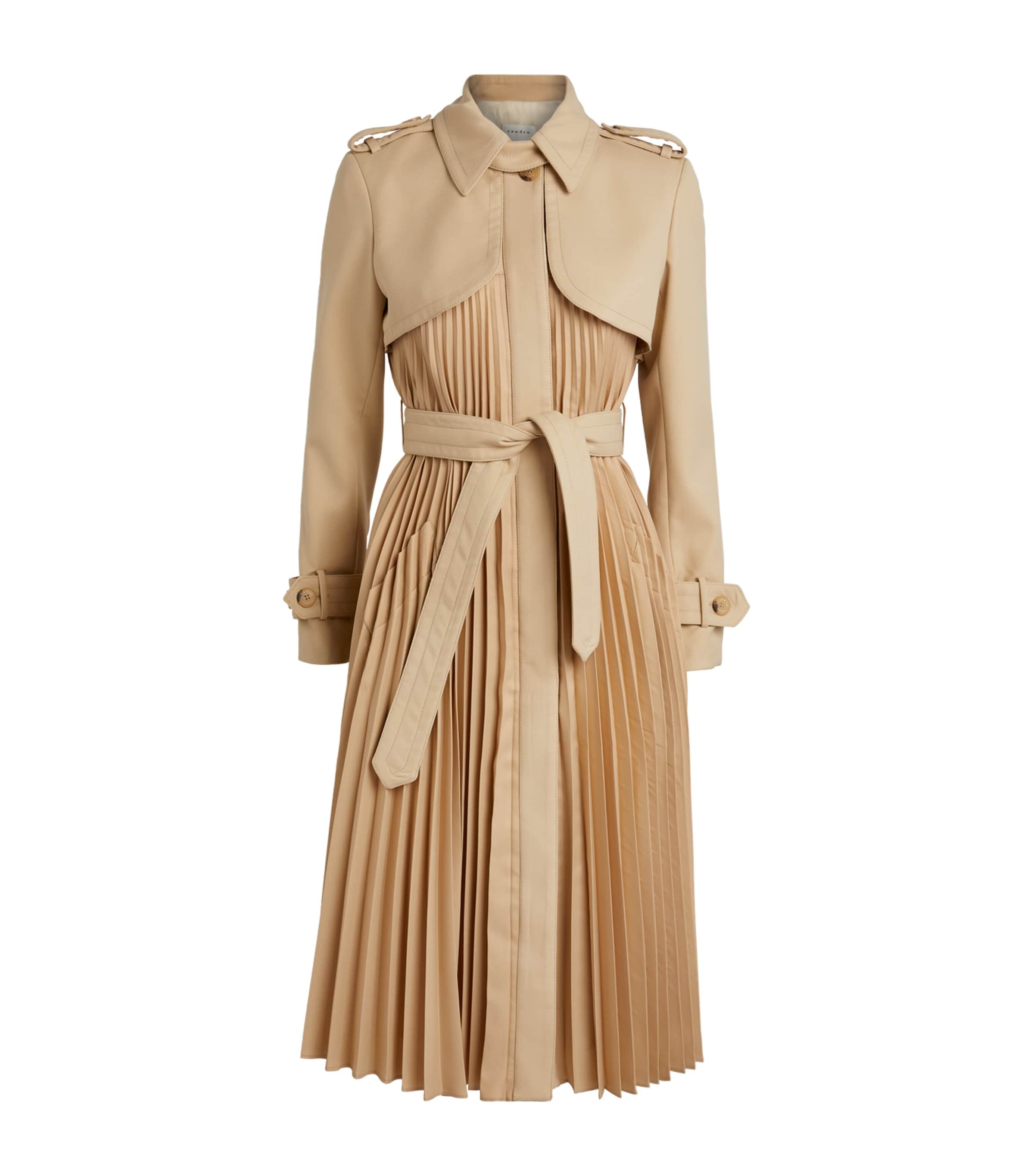 Pleated Trench Coat
