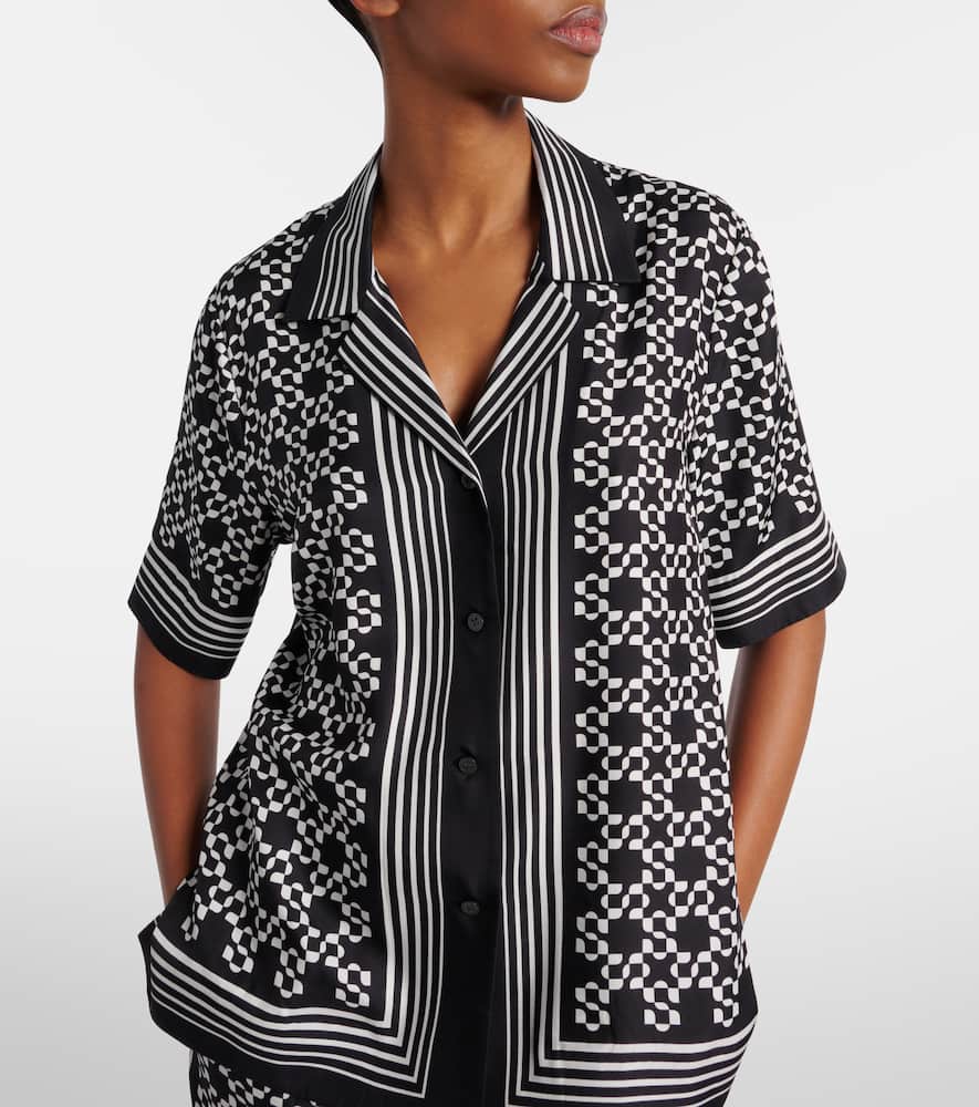 Koda printed bowling shirt