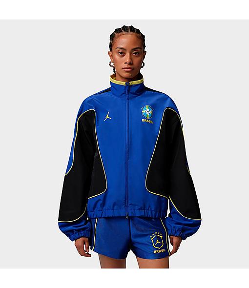 Women's Brooklyn Brazil Knit Full-Zip Track Jacket in Old Royal/Black/Yellow Pulse