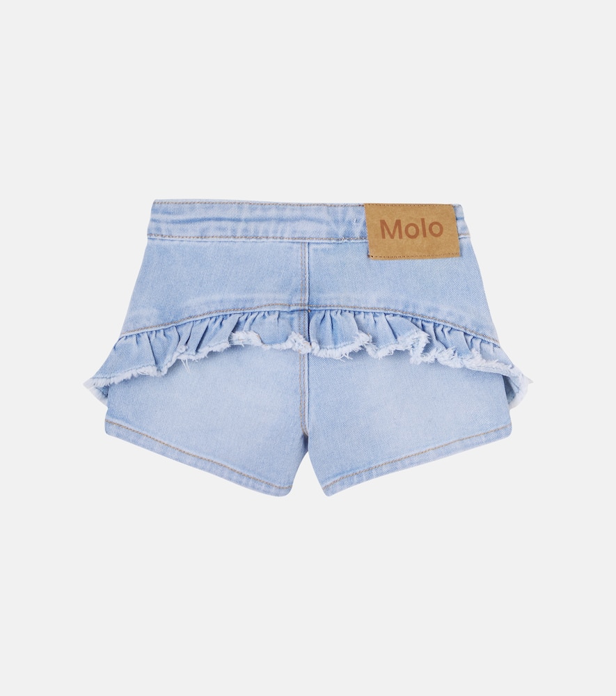 Agnetha ruffled denim shorts