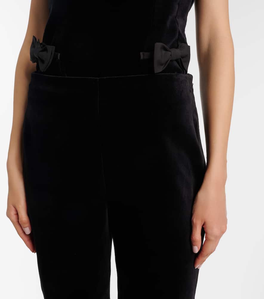 Quincy cotton velvet cropped pants