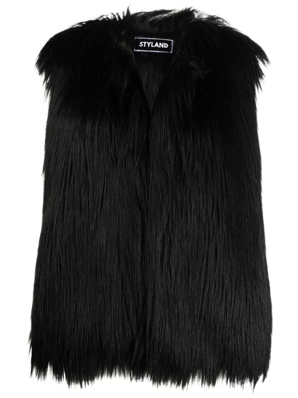 Faux-fur gilet - Black