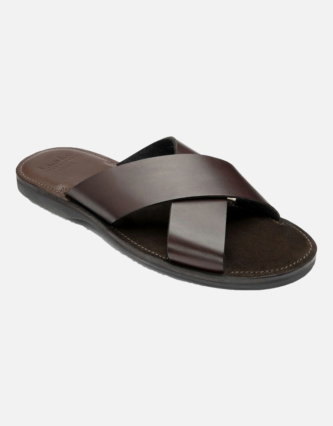 Men's Loake Gozo Sandal Dark Brown - Size: 10