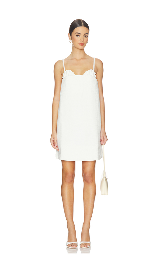 ADRIANA DEGREAS La Mer Coquillage Mini Dress in Ivory. S. Also in XS