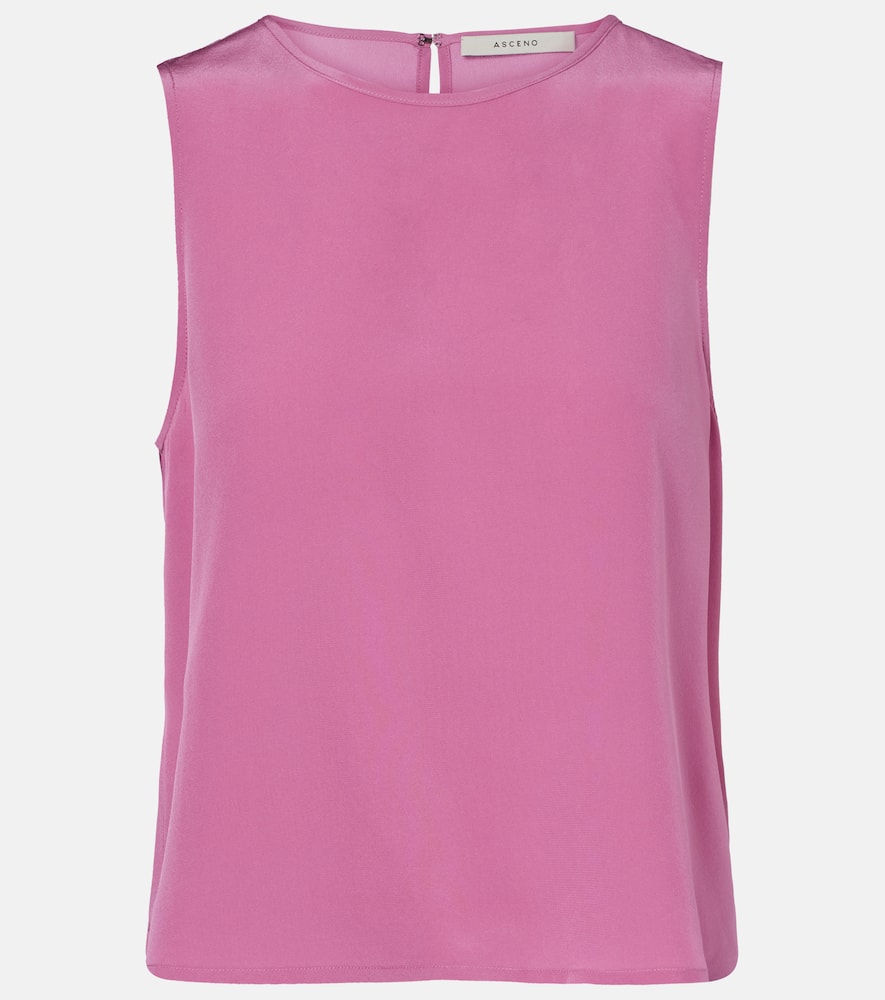 Sofia silk crêpe tank top