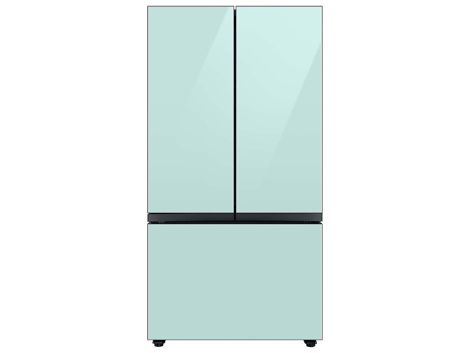 Bespoke 3-Door French Door Refrigerator Panel in Morning in Blue Glass - Bottom Panel(RA-F36DB3CM/AA)