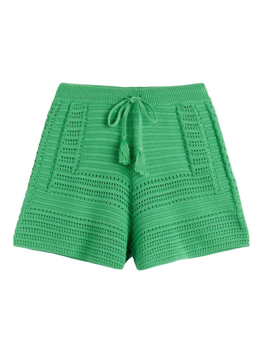 Crochet-knit shorts - Blue