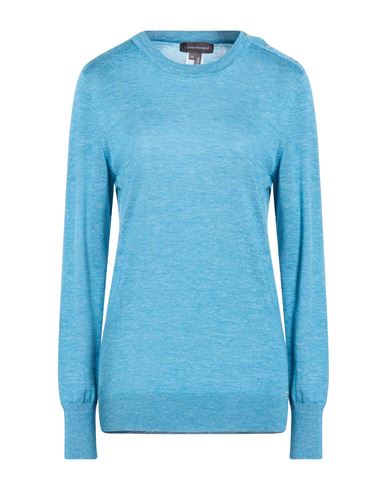 Woman Sweater Azure Size 10 Cashmere, Silk, Hemp