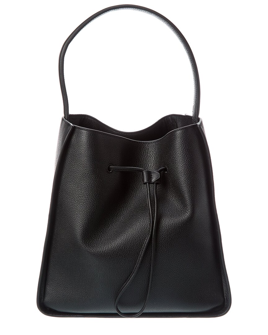 Soleil Large Drawstring Leather Bucket Bag