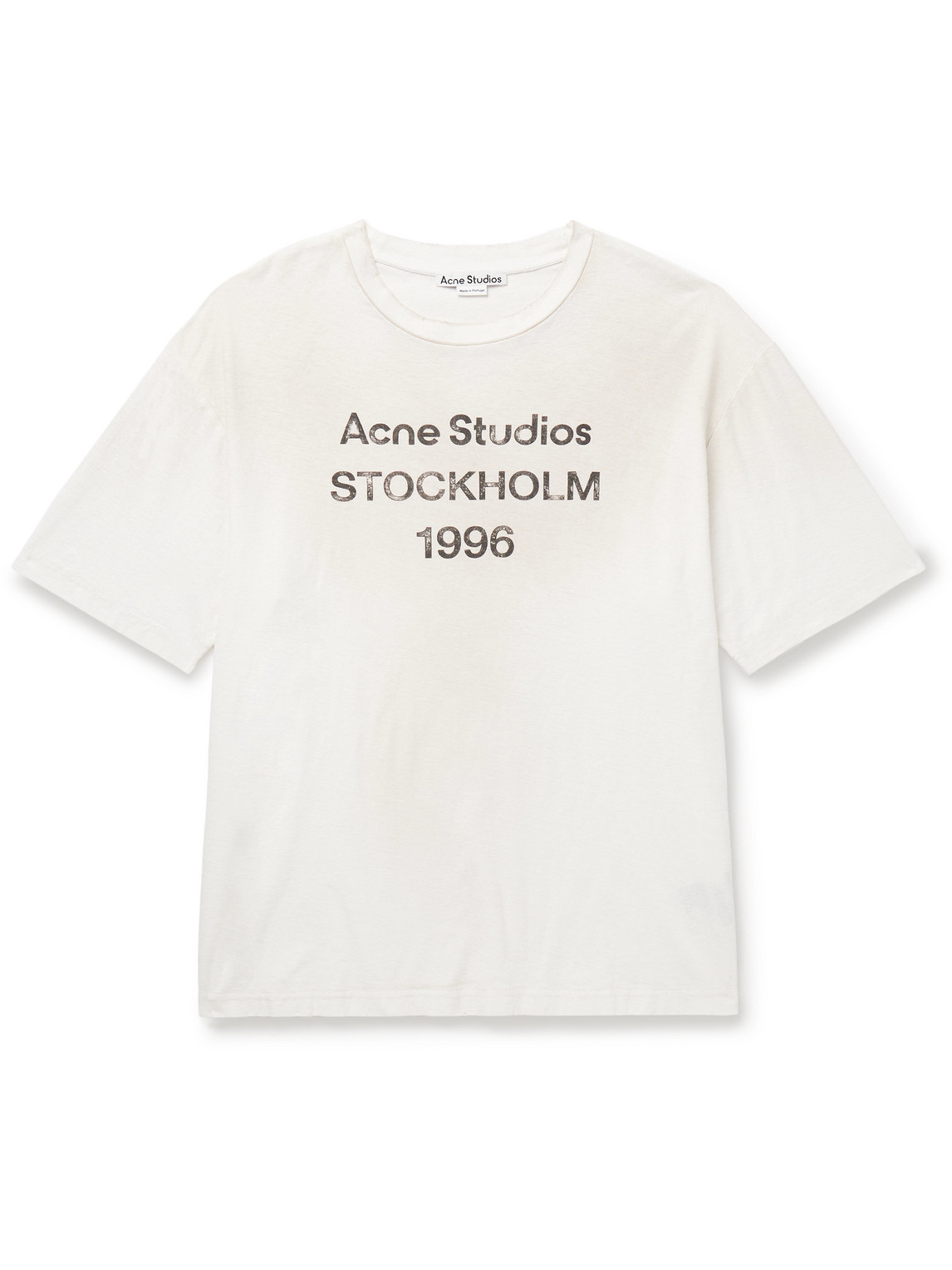 Exford Distressed Logo-Print Cotton-Jersey T-Shirt