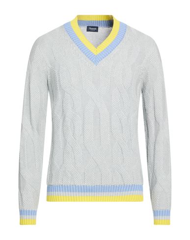 Man Sweater Light grey Size 36 Cotton