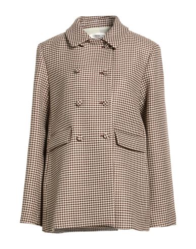 Woman Coat Brown Size 10 Virgin Wool