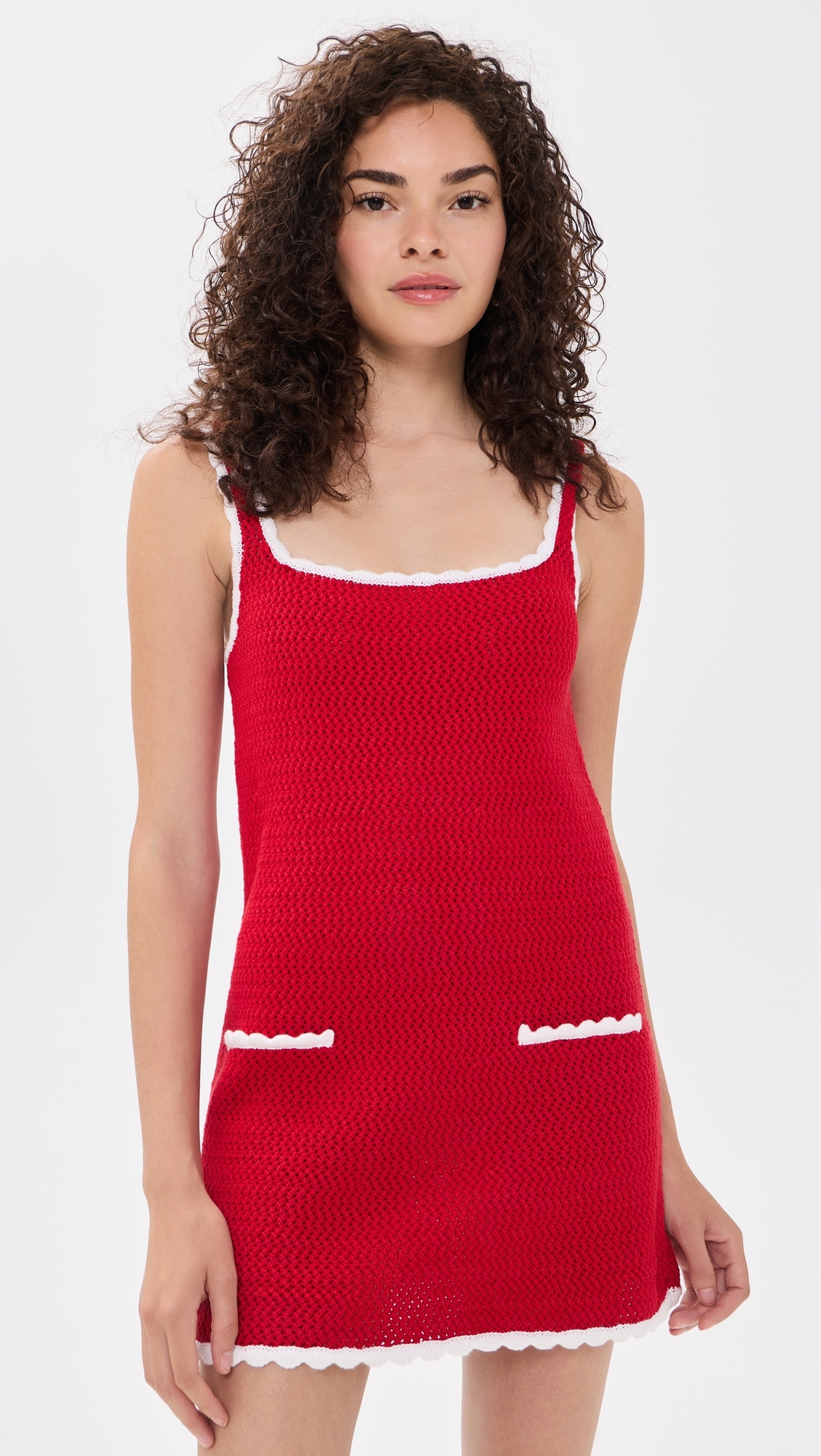 Brianna Crochet Dress Derby Red/Eggshell