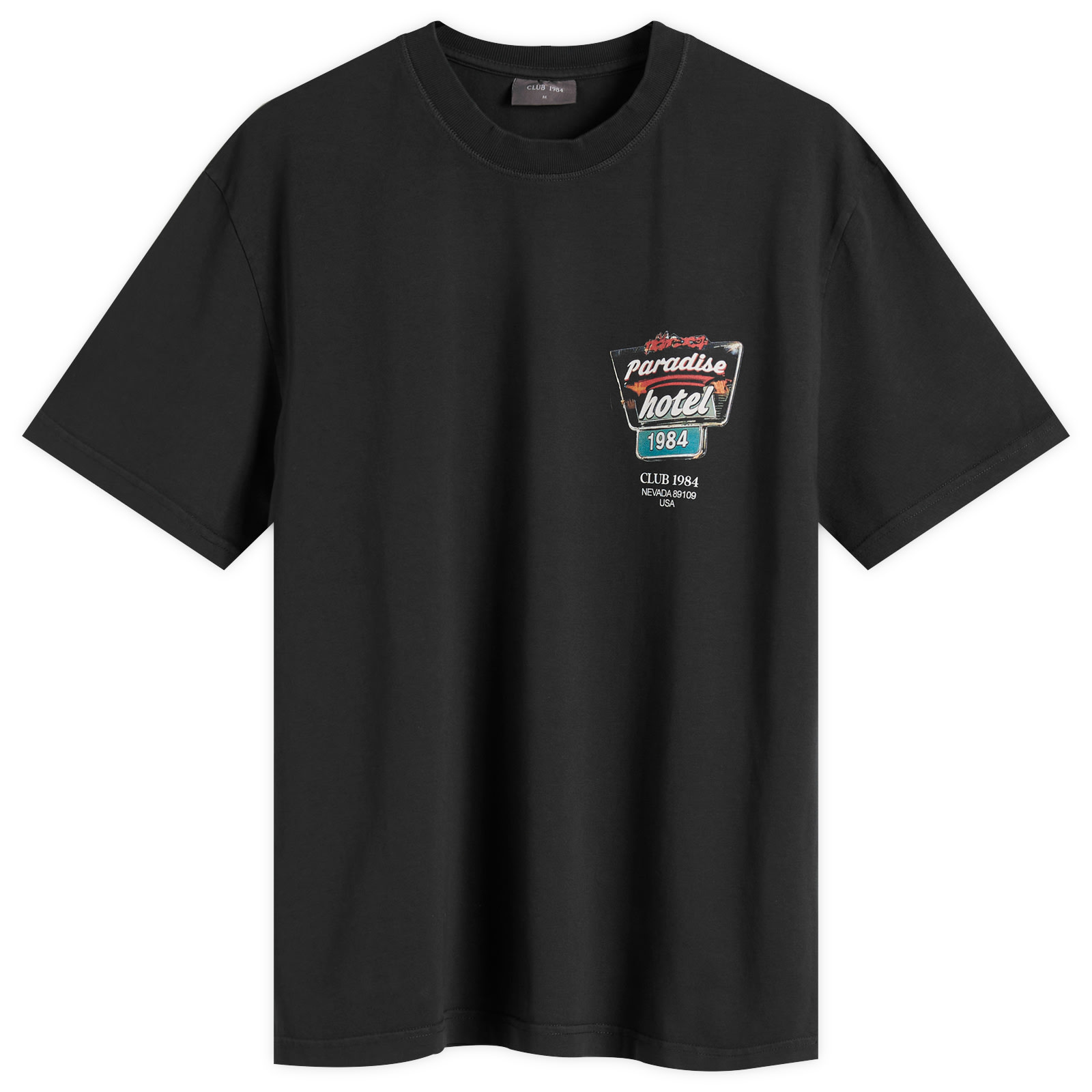 Men's Paradise Hotel T-Shirt in Washed Black
