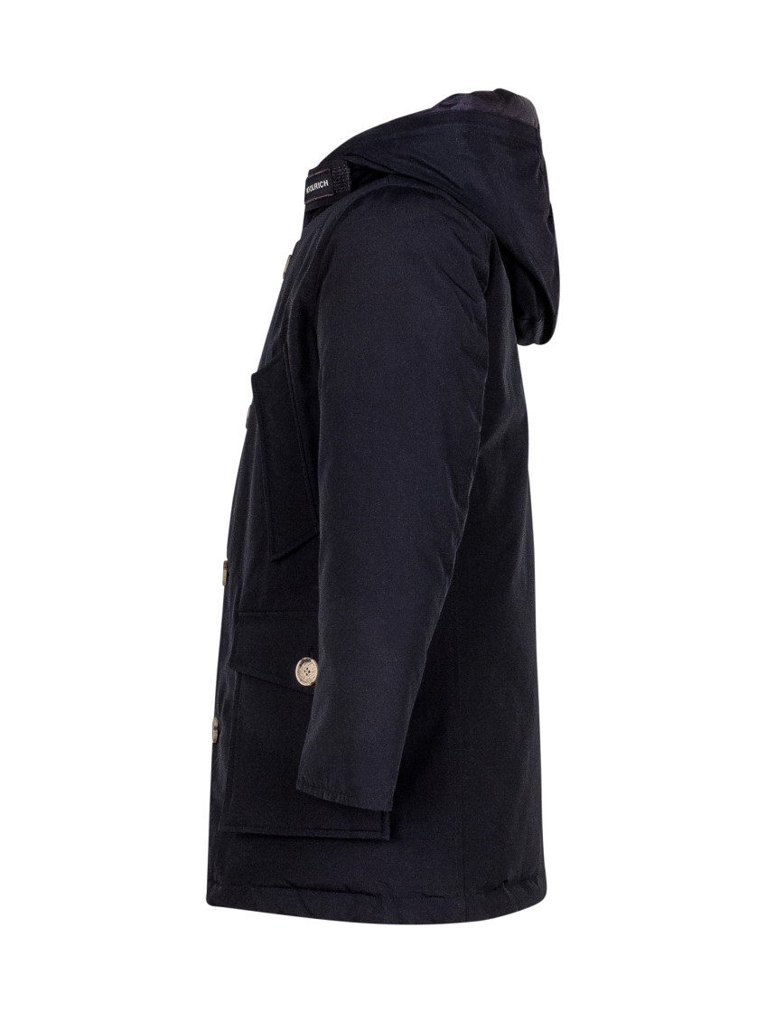 Boys Navy Blue Hooded Trench Coat