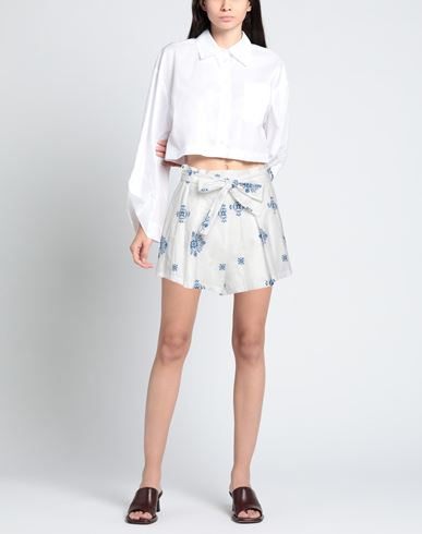Lavi Woman Shorts & Bermuda Shorts White Size M Cotton, Polyester