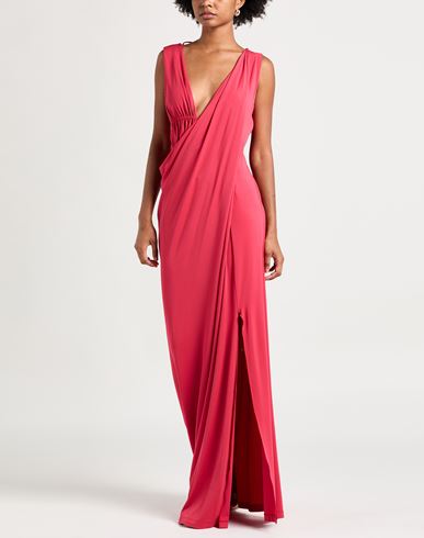 Woman Maxi dress Red Size 8 Viscose, Elastane