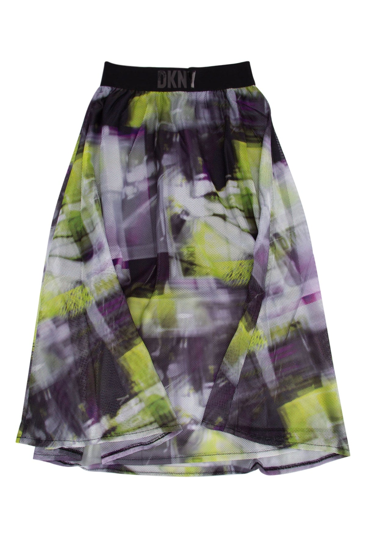 Abstract Multicolor Mesh Skirt — Multicolor