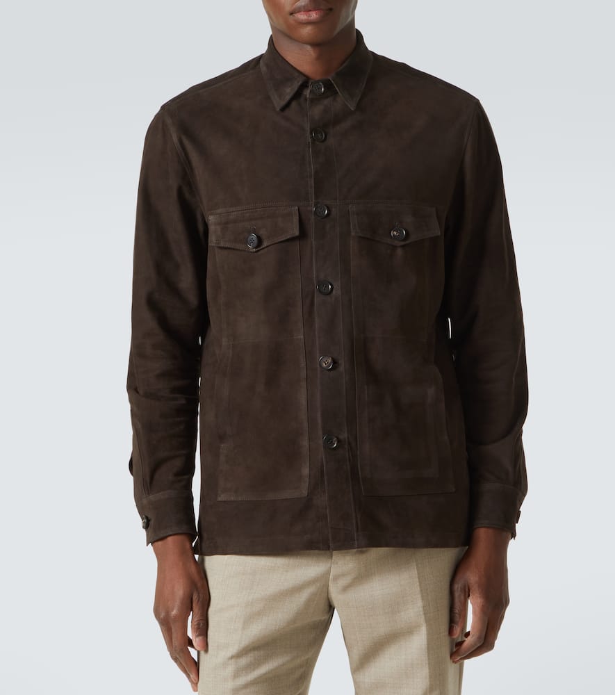 Suede field jacket