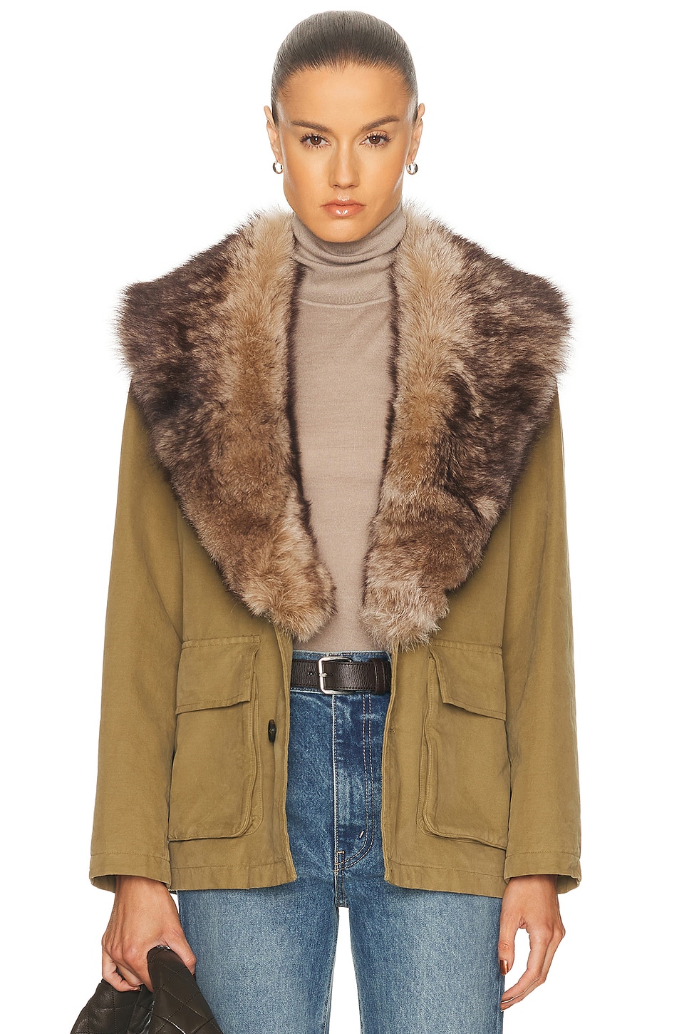 NILI LOTAN Ronay Parka in Olive Green - Olive. L also in M