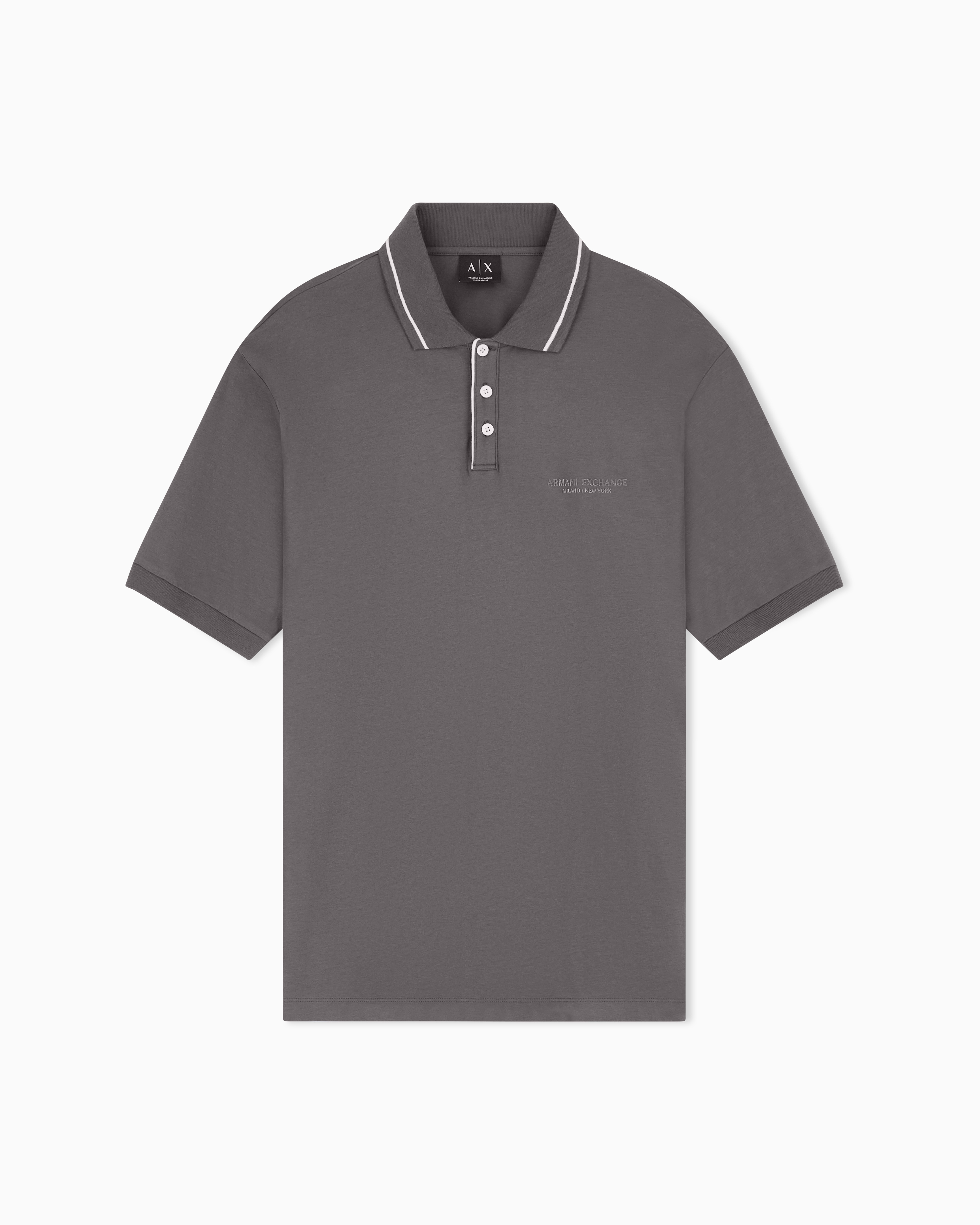Polo shirt in stretch cotton with contrast trim Essential