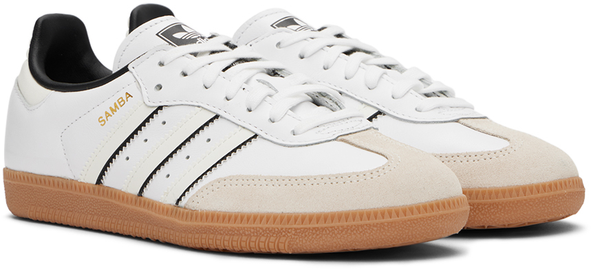 Adidas Kids Big Kids White & Off-White Samba OG Sneakers