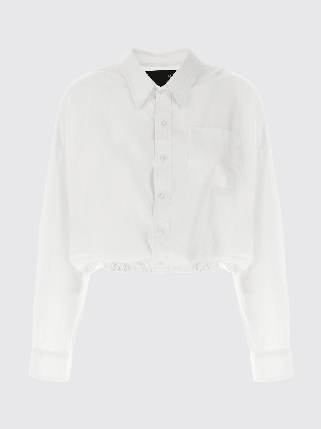 Elasticated-hem blouse - Blue