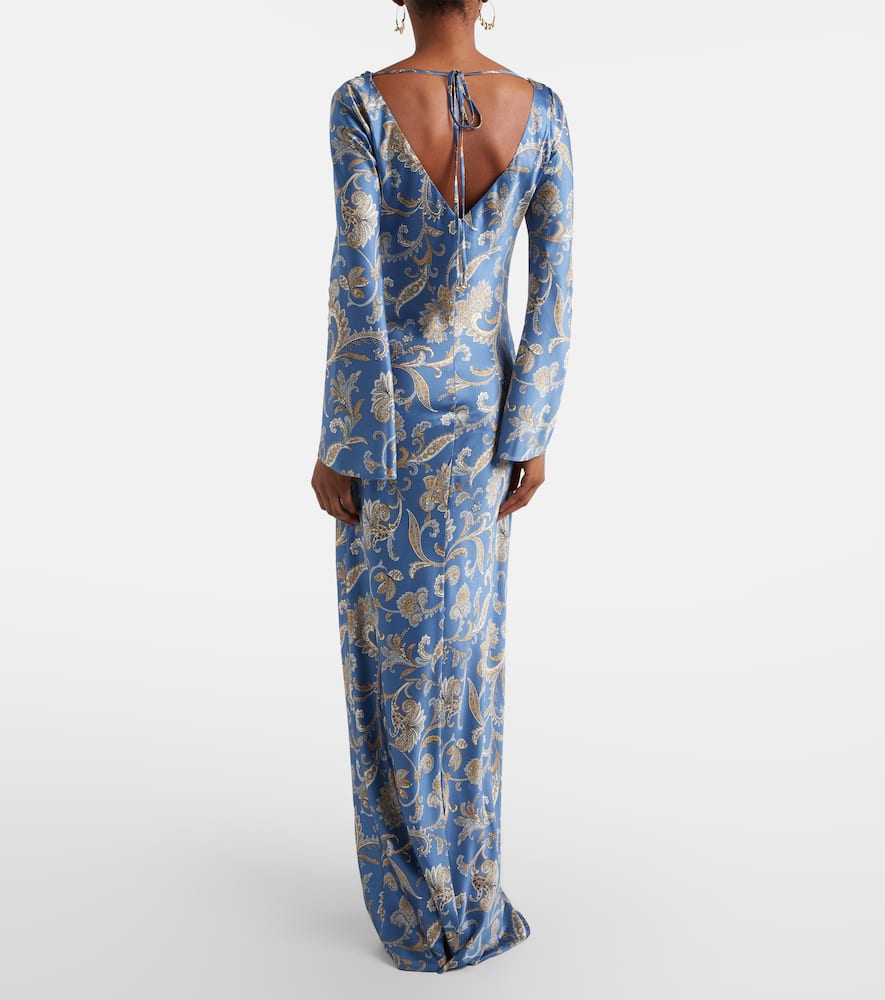 Ember printed silk-blend maxi dress