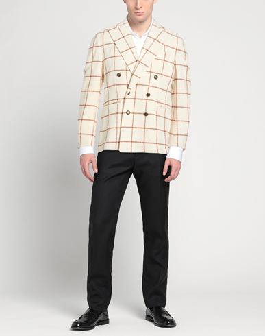 Man Blazer Off white Size 38 Virgin Wool, Silk