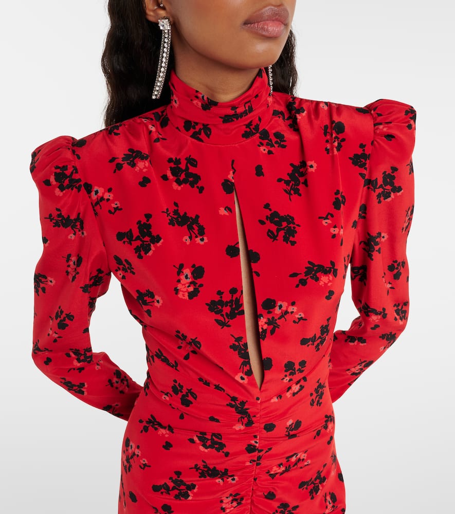 Floral silk minidress
