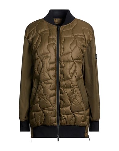 Woman Jacket Military green Size M Polyamide, Polyester, Elastane