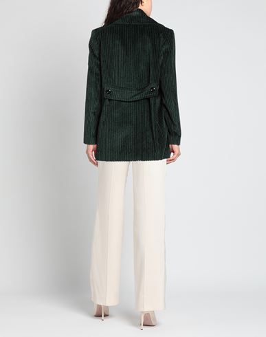 Paltò Woman Coat Dark green Size 6 Cotton