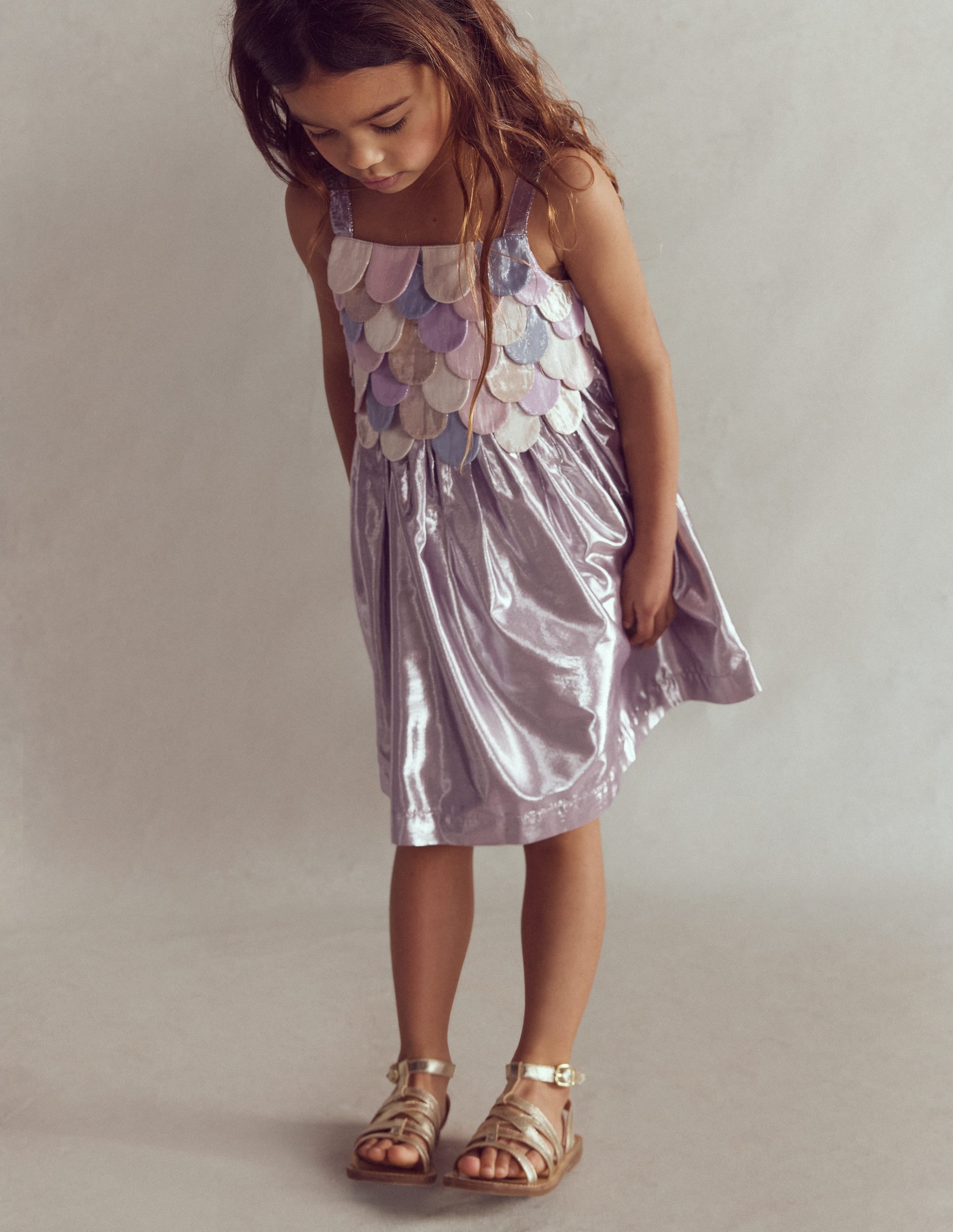 Girls Metallic Mermaid Dress | Size 2-3 Years