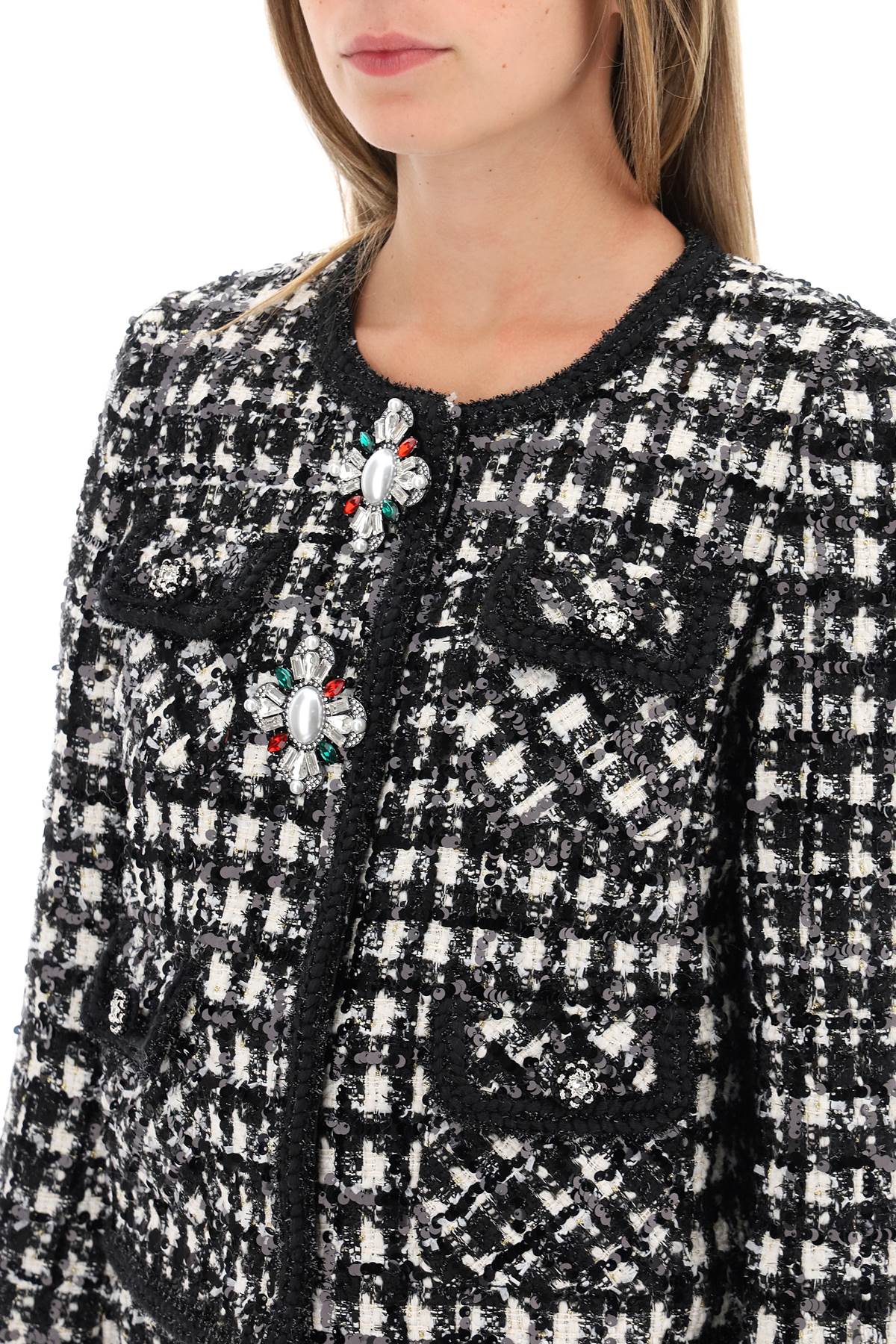 Bolero Jacket In Boucle Tweed