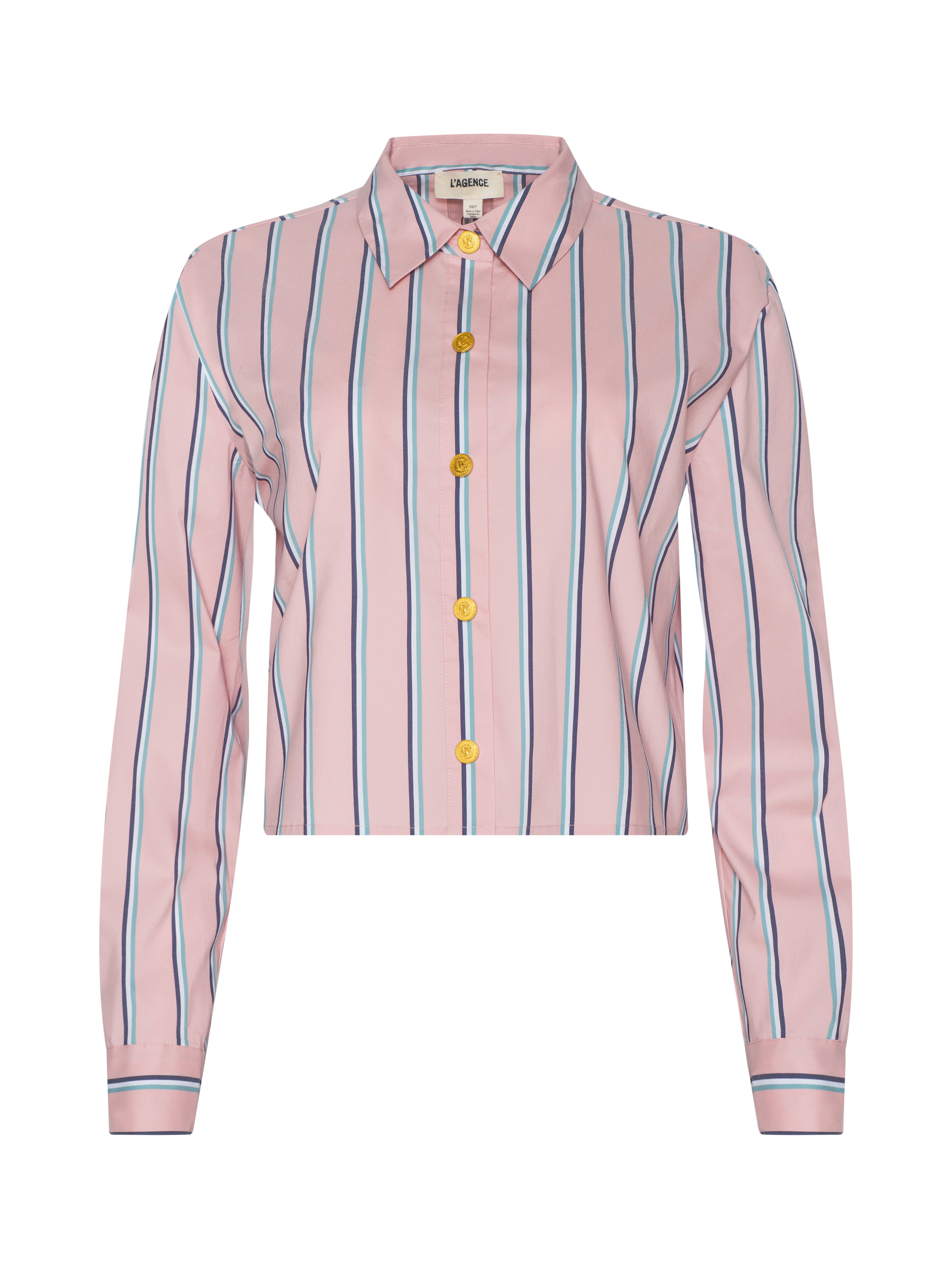 Cosette Shirt In Pale Rose Stripe