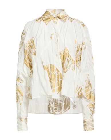 Woman Shirt Ivory Size 12 Cotton, Silk, Metallic fiber