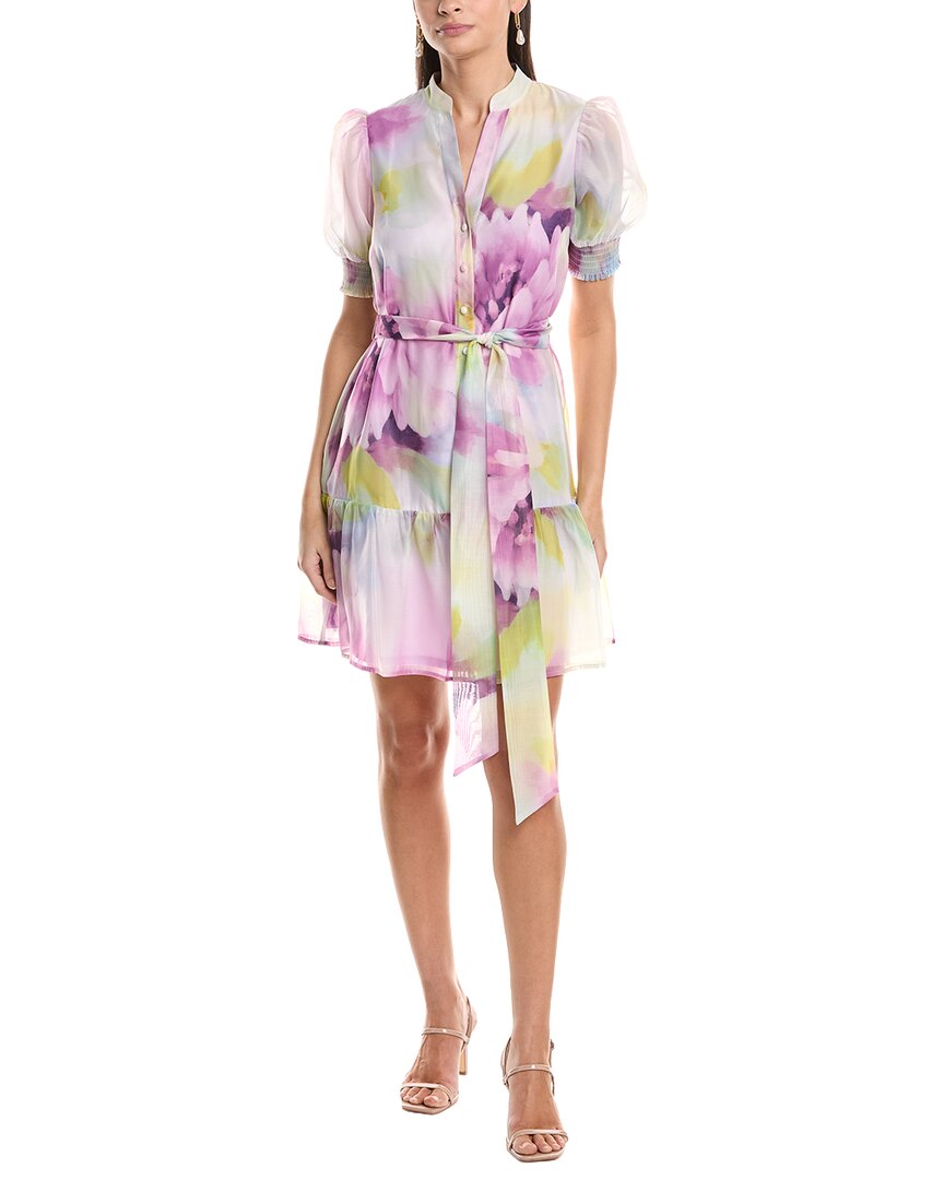 Puff Sleeve Organza Shirtdress