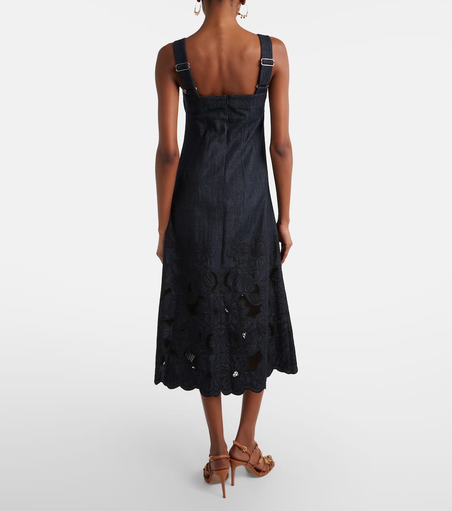 Rosaura floral denim midi dress