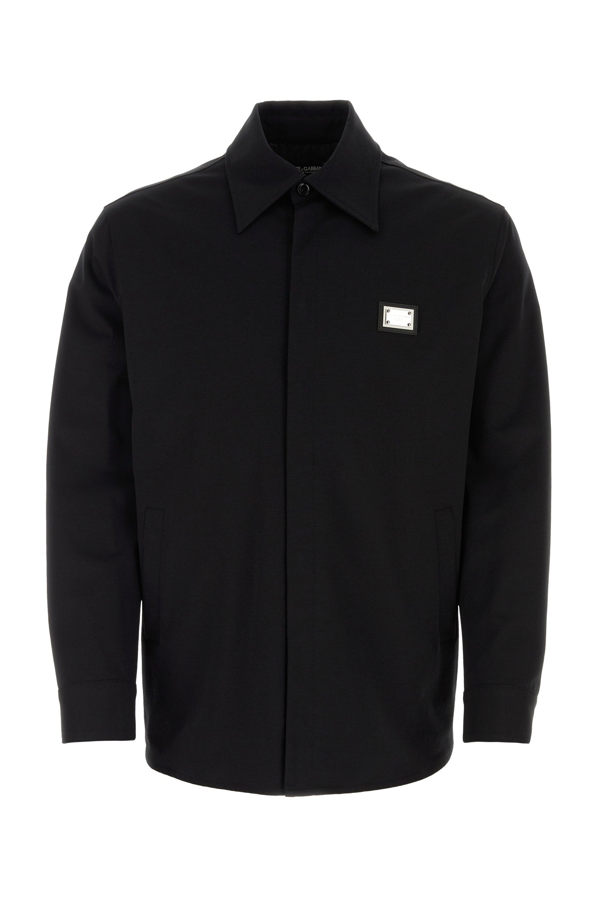 Logo-Patch Shirt — Black