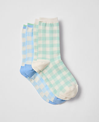Ann Taylor Gingham Sock Set