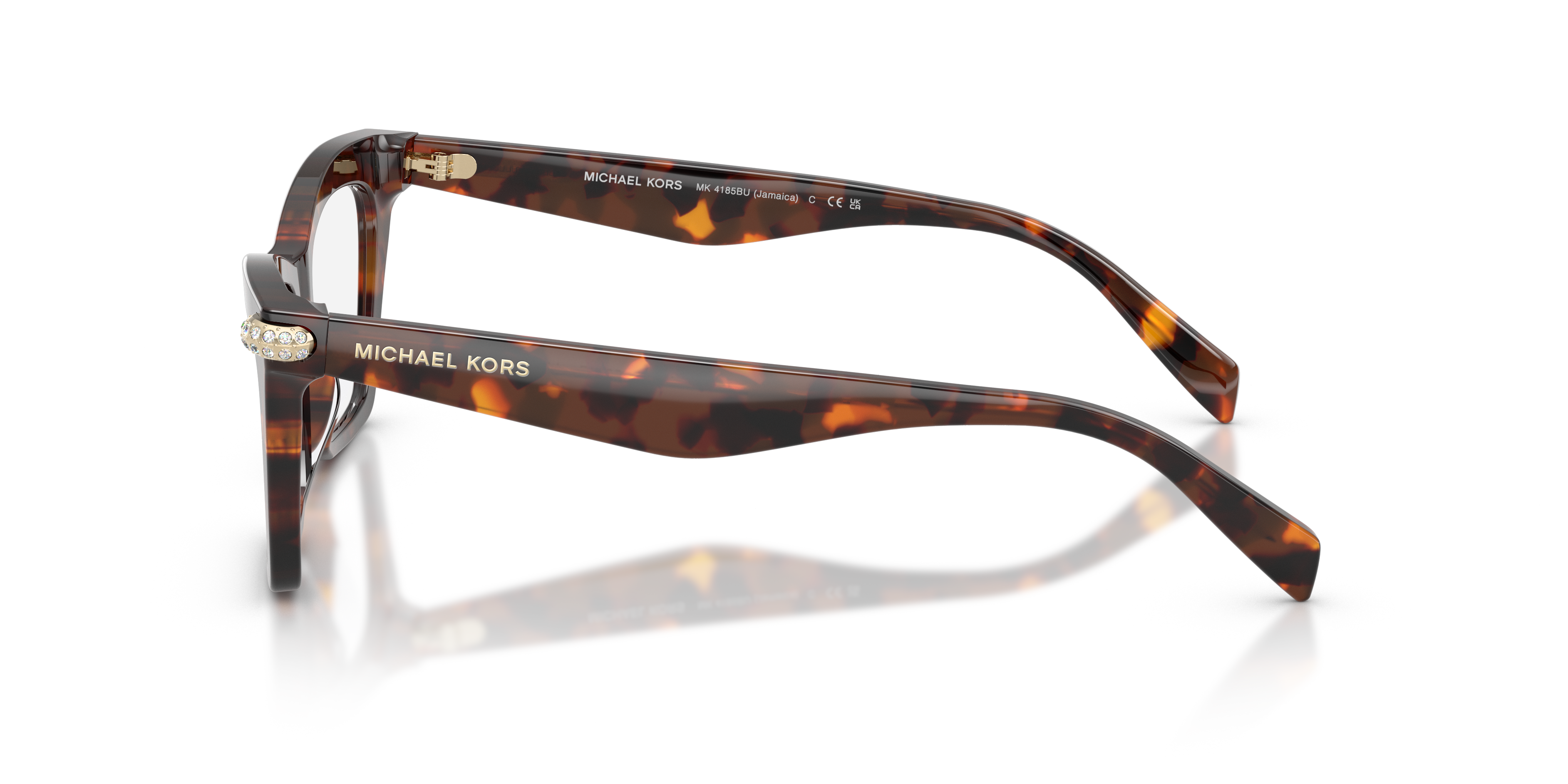 Michael Kors Mujer Michael Kors MK4185BU JAMAICA 4031 Monturas ópticas Acetato Tortuga Transparente Cat Eye Norma