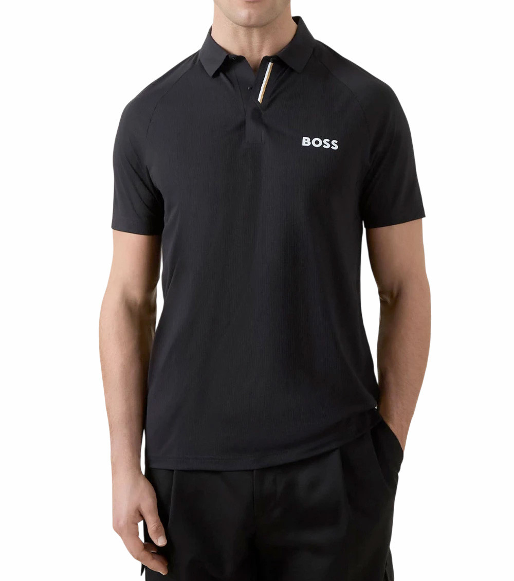 Boss - cotton polo shirt short sleeves collar