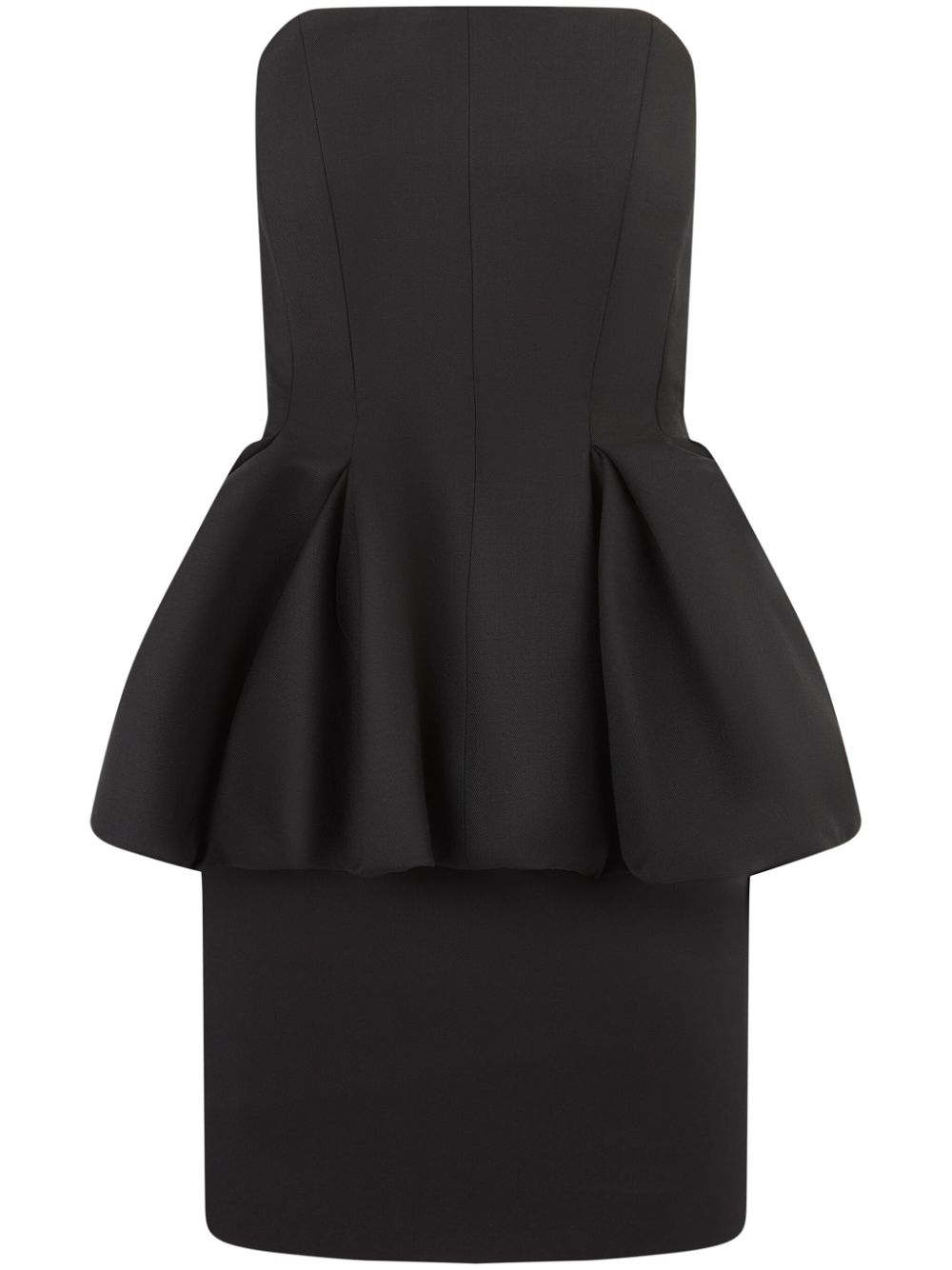 Wool mini dress - Black