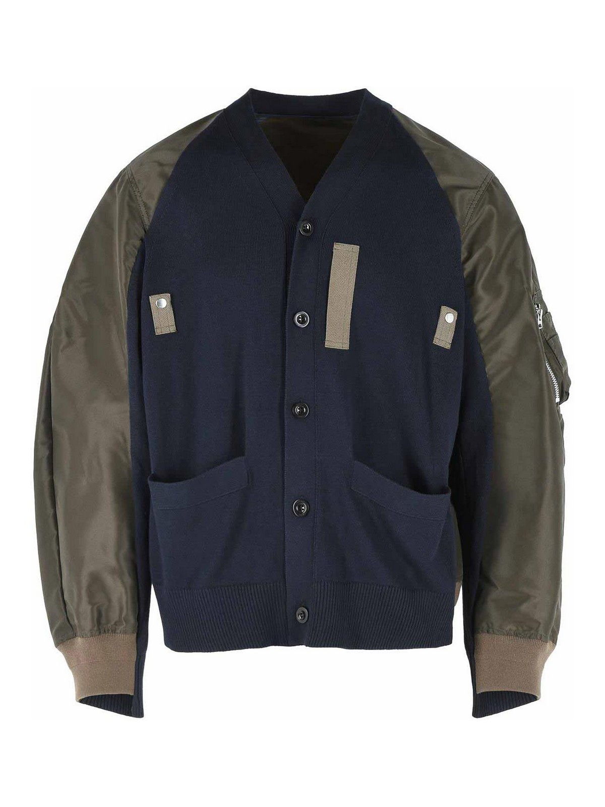 Buttoned Panelled Jacket