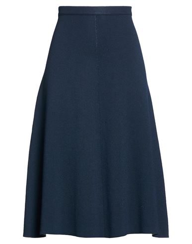 Woman Midi skirt Midnight blue Size M Wool, Cotton, Polyamide