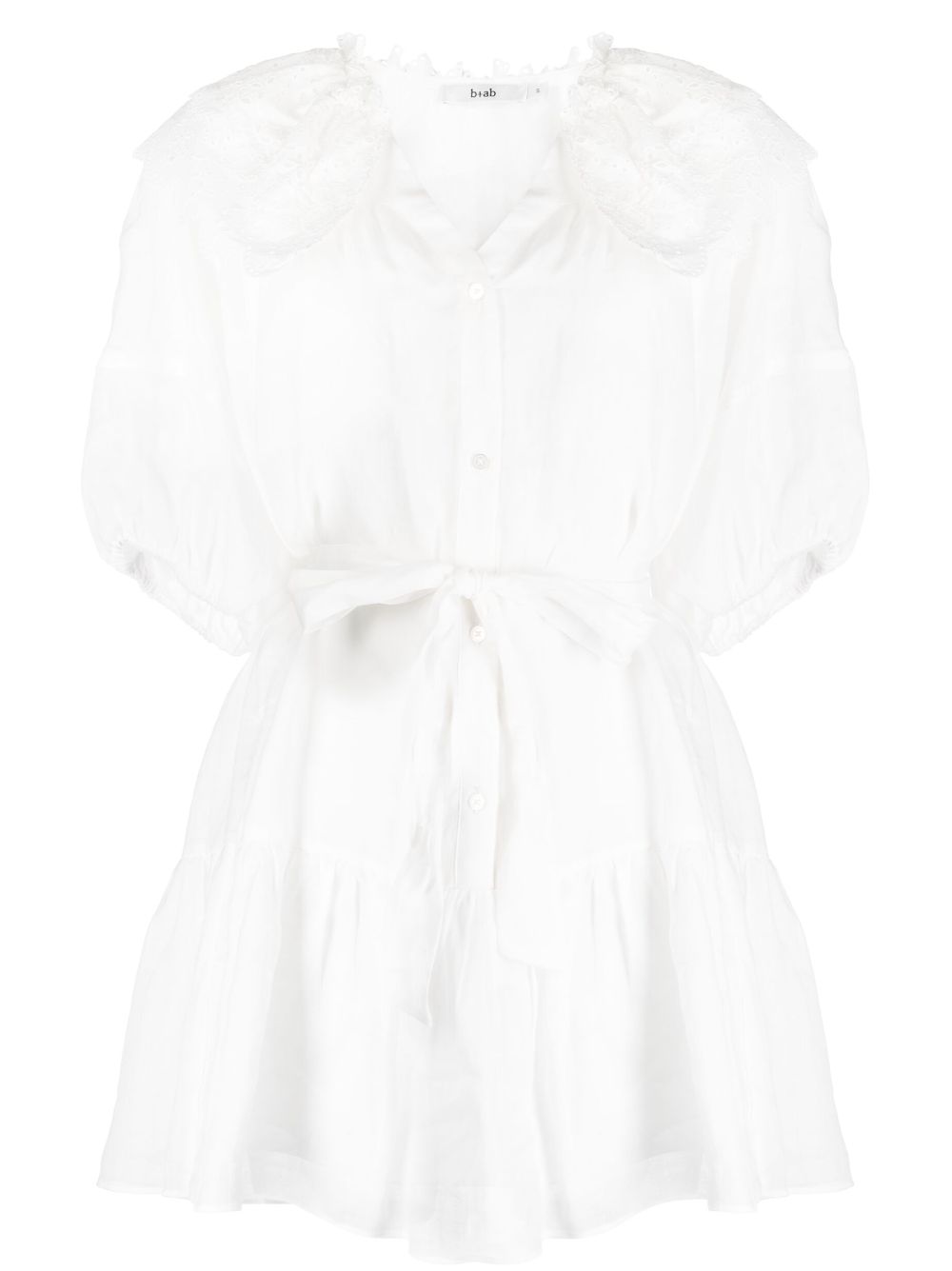Lace-detail dress - White