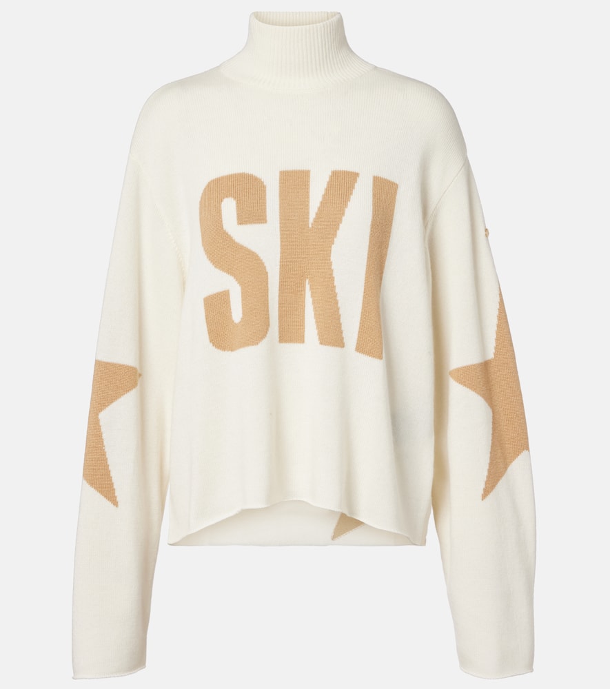 Wool-blend turtleneck sweater