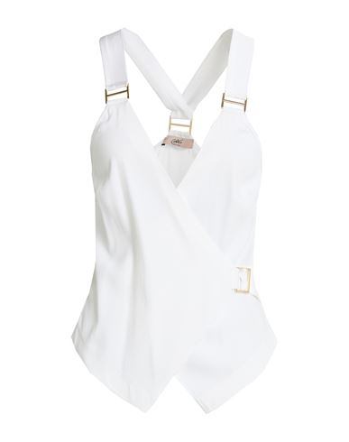 Woman Top White Size 6 Acetate, Viscose, Elastane